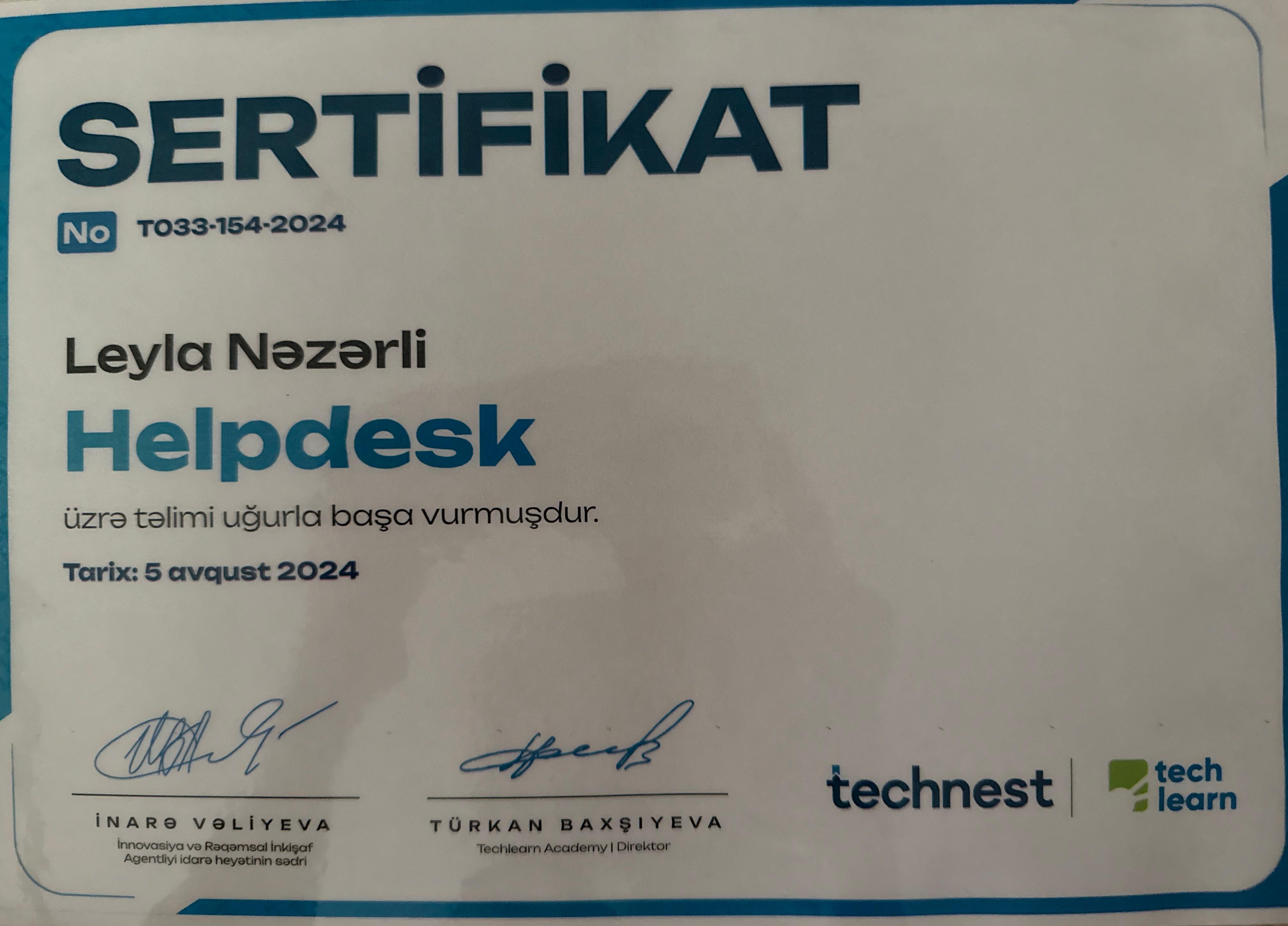 Helpdesk Cert